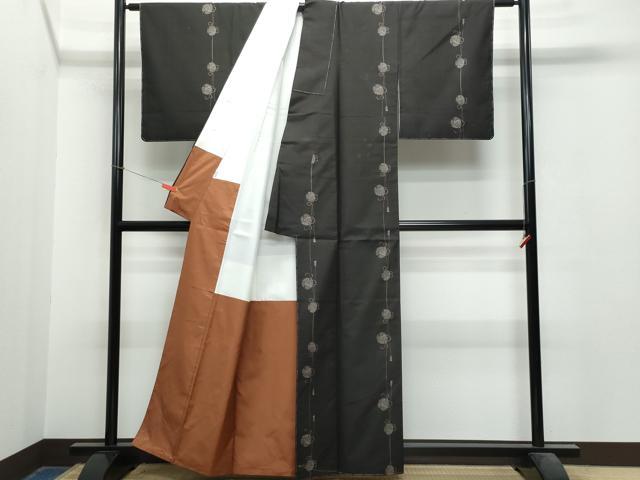 平和屋着物●本場大島紬 9マルキ 泥染め 地空き 鈴 近鉄百貨店扱い 正絹 逸品 未使用 CAAS8571vf