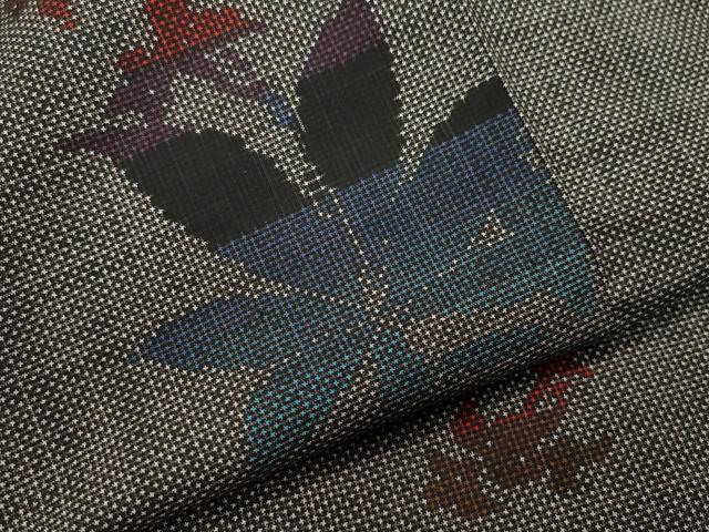 平和屋着物●本場大島紬 7マルキ 泥染め 楓文 正絹 逸品 CAAS8572vf