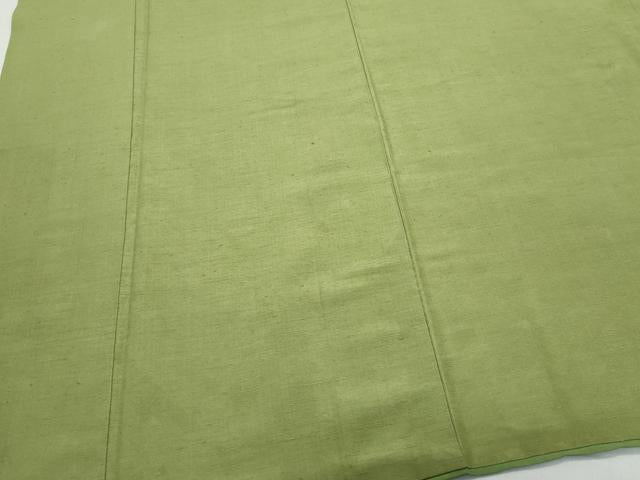 平和屋着物●上質な紬 色無地 海松色 正絹 逸品 CAAS8587vf
