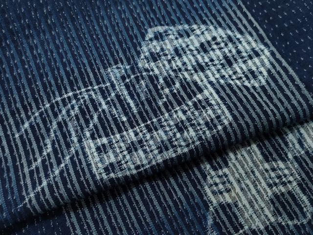 平和屋着物●小紋　弓浜絣　裁縫道具　綿　逸品　CAAS8617vf