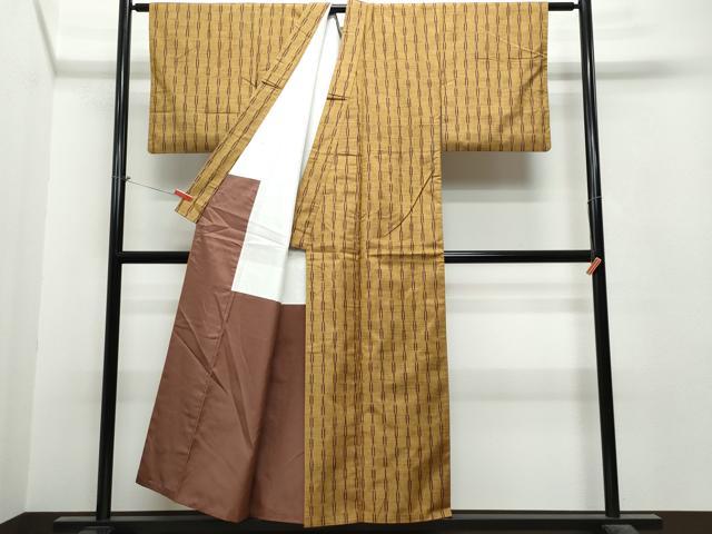 平和屋着物●上質な紬　吉祥文　正絹　逸品　CAAS8625vf