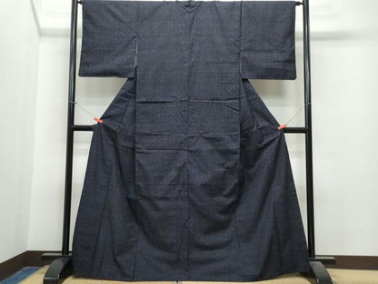 平和屋着物●本場結城紬 重要無形文化財 80亀甲 吉祥花文 正絹 逸品 CAAS8626vf