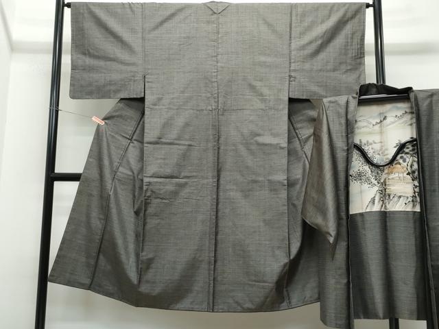平和屋着物●男性 本場大島紬 アンサンブル 100亀甲 総詰め 正絹 逸品 CAAS8649vf