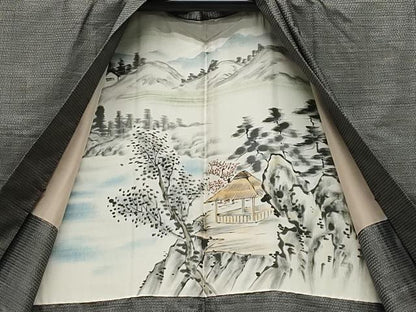 平和屋着物●男性 本場大島紬 アンサンブル 100亀甲 総詰め 正絹 逸品 CAAS8649vf