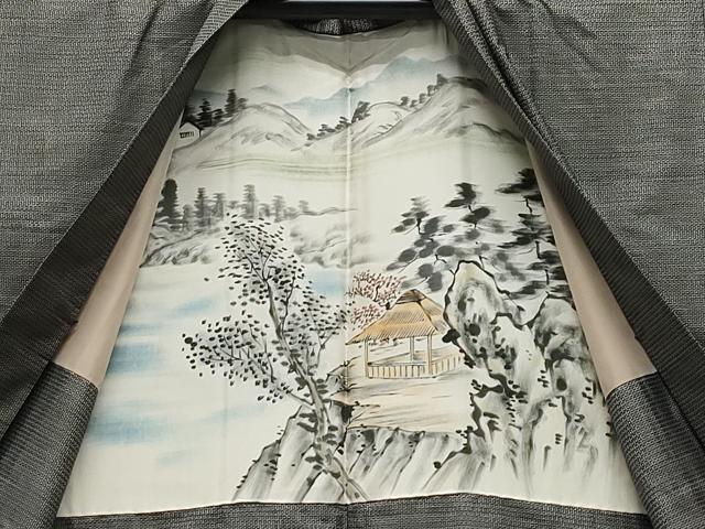 平和屋着物●男性 本場大島紬 アンサンブル 100亀甲 総詰め 正絹 逸品 CAAS8649vf