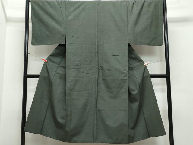 平和屋着物●男性　紬　色無地　千歳茶色　正絹　逸品　CAAS8695vf