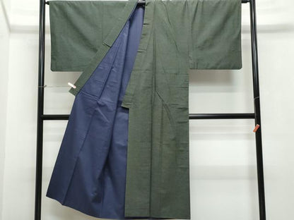平和屋着物●男性　紬　色無地　千歳茶色　正絹　逸品　CAAS8695vf