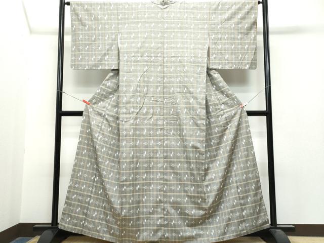 平和屋着物●本場琉球絣 手織 大城誠光作 証紙付き 正絹 逸品 CAAS8717vf