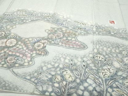 平和屋着物●樋熊哲也 訪問着 辻が花 絞り 手描き 訪問着 まるやま扱い 正絹 逸品 CAAS8720vf