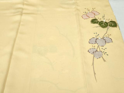 平和屋着物●訪問着　駒刺繍　宝尽くし飛鶴桐文　金彩　正絹　逸品　CAAS8726vf