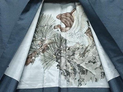 平和屋着物●男性 本場大島紬 アンサンブル 亀甲柄 正絹 逸品 CAAS8733vf