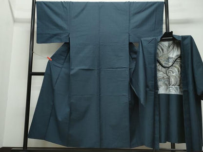 平和屋着物●男性 紬 アンサンブル 100亀甲 正絹 逸品 CAAS8734vf