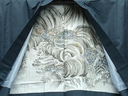 平和屋着物●男性 紬 アンサンブル 100亀甲 正絹 逸品 CAAS8734vf