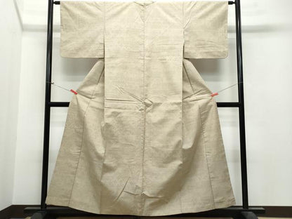 平和屋着物●結城紬　80亀甲　七宝花唐草文　正絹　逸品　CAAS8744vf