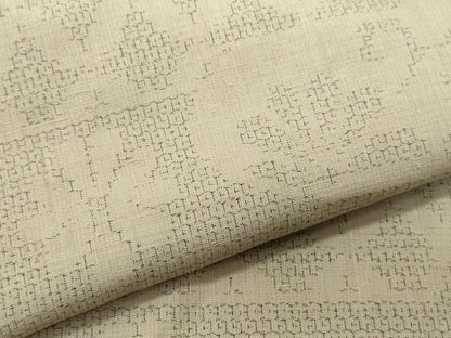平和屋着物●結城紬　80亀甲　七宝花唐草文　正絹　逸品　CAAS8744vf