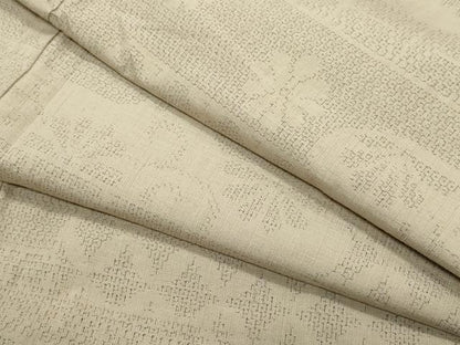 平和屋着物●結城紬　80亀甲　七宝花唐草文　正絹　逸品　CAAS8744vf