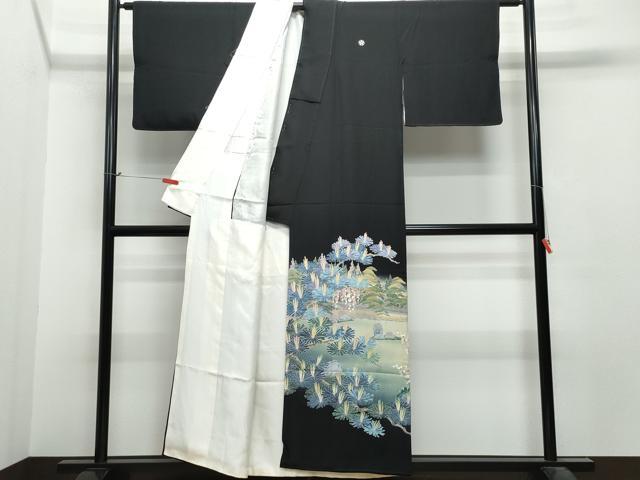 平和屋着物●十日町友禅作家 阿部佳雪 黒留袖 竜安寺 正絹 逸品 CAAS8750vf