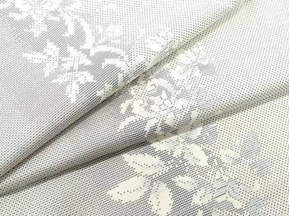 平和屋着物●本場大島紬 白大島 9マルキ 草花文 正絹 逸品 CAAS8754vf