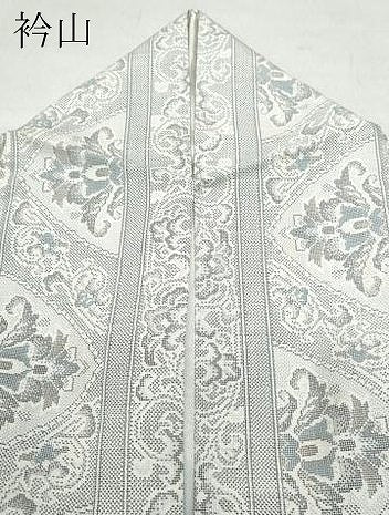 平和屋着物●本場大島紬　白大島　9マルキ　更紗花唐草文　正絹　逸品　CAAS8755vf