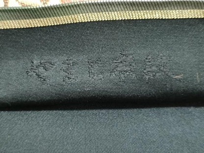 平和屋着物◎六通柄袋帯 横段吉祥花文 黒地 金糸 やまと誂製 正絹 逸品 CAAS8829ha