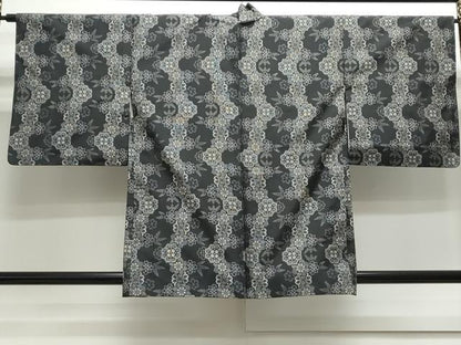 平和屋着物●本場村山大島紬　アンサンブル　花繋ぎ　正絹　逸品　CAAS9205th