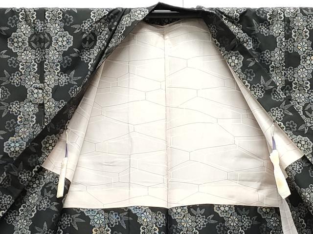 平和屋着物●本場村山大島紬　アンサンブル　花繋ぎ　正絹　逸品　CAAS9205th