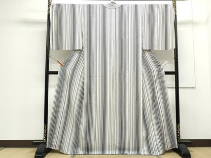 平和屋着物●上質な小紋 縞 ますいわ屋扱い 正絹 逸品 CAAS9229th