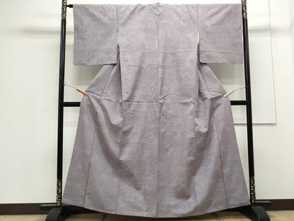 平和屋着物●本場玉結城紬　80亀甲　雲重ね吉祥文　証紙付き　正絹　逸品　CAAS9230th