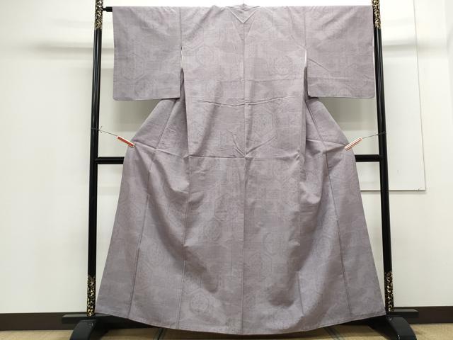 平和屋着物●本場玉結城紬　80亀甲　雲重ね吉祥文　証紙付き　正絹　逸品　CAAS9230th