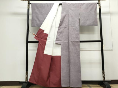 平和屋着物●本場玉結城紬　80亀甲　雲重ね吉祥文　証紙付き　正絹　逸品　CAAS9230th