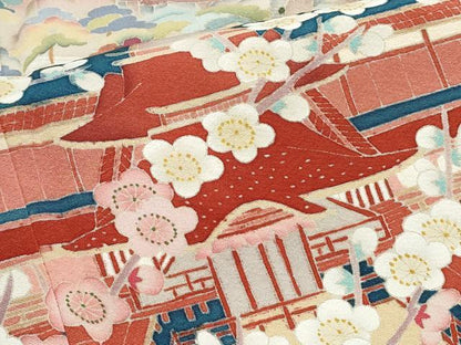 平和屋着物●豪華黒留袖 友禅 作家物 遠山風景文 正絹 逸品 CAAS9235th