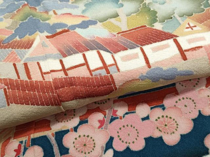 平和屋着物●豪華黒留袖 友禅 作家物 遠山風景文 正絹 逸品 CAAS9235th