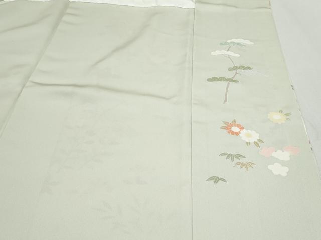 平和屋着物●創業460年・千總　訪問着　駒刺繍　エ霞草花文　暈し染め　金彩　伊勢丹扱い　正絹　逸品　CAAS9237th