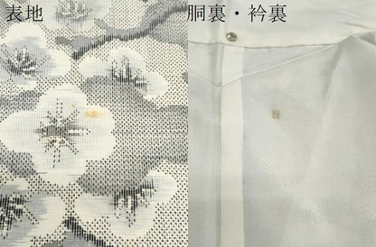平和屋着物●本場大島紬 白大島 7マルキ 雲重ね枝花文 総絣 正絹 逸品 CAAS9256th