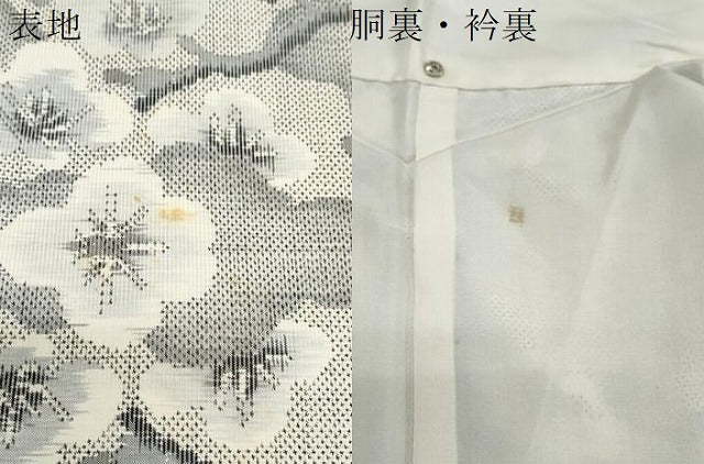 平和屋着物●本場大島紬 白大島 7マルキ 雲重ね枝花文 総絣 正絹 逸品 CAAS9256th