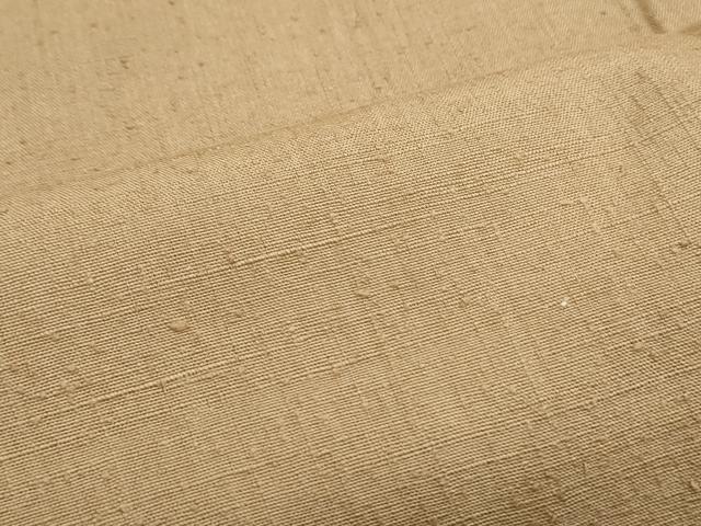 平和屋着物●結城紬 色無地 白茶色 正絹 逸品 CAAS9257th