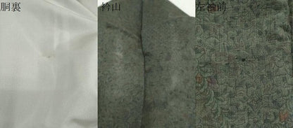 平和屋着物●上質な紬 吉祥花文 正絹 逸品 CAAS9267th