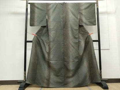 平和屋着物●上質な紬 吉祥花文 正絹 逸品 CAAS9267th