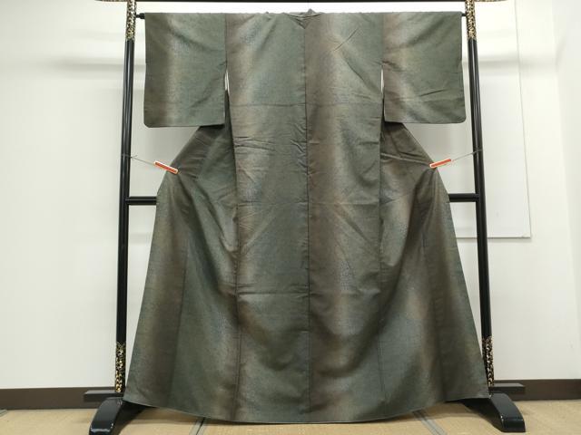 平和屋着物●上質な紬 吉祥花文 正絹 逸品 CAAS9267th