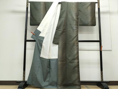 平和屋着物●上質な紬 吉祥花文 正絹 逸品 CAAS9267th