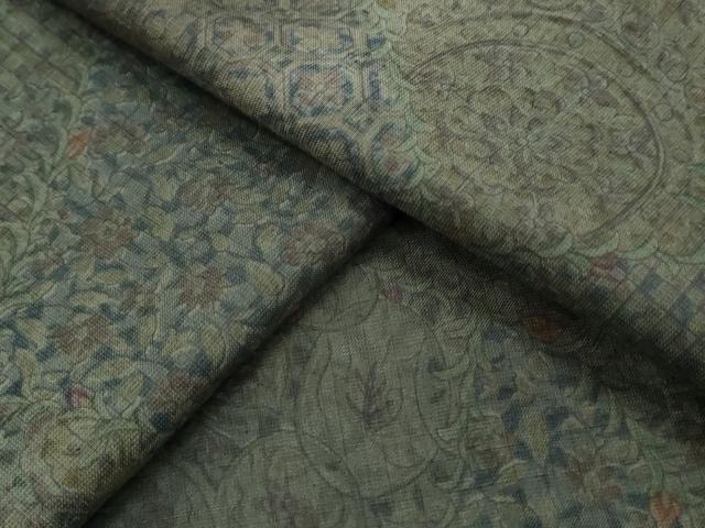 平和屋着物●上質な紬 吉祥花文 正絹 逸品 CAAS9267th