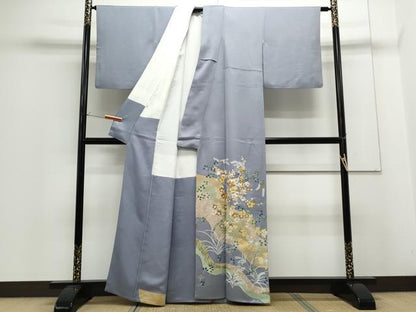 平和屋着物●創業460年・千總　豪華色留袖　駒刺繍　流水枝花文　金彩　松坂屋扱い　正絹　逸品　CAAS9287th