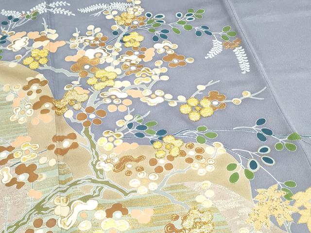 平和屋着物●創業460年・千總　豪華色留袖　駒刺繍　流水枝花文　金彩　松坂屋扱い　正絹　逸品　CAAS9287th