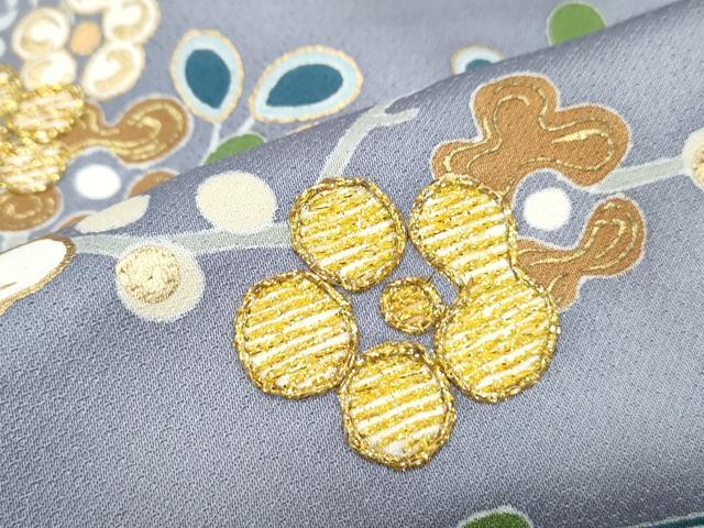 平和屋着物●創業460年・千總　豪華色留袖　駒刺繍　流水枝花文　金彩　松坂屋扱い　正絹　逸品　CAAS9287th