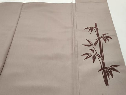 平和屋着物●中国三大刺繍　相良刺繍　訪問着　生つむぎ　笹竹文　反端付き　正絹　逸品　CAAS9312th