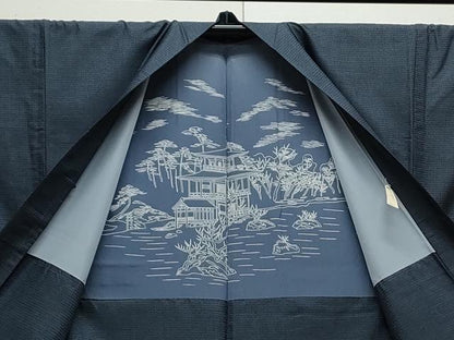 平和屋着物●男性 本場大島紬 アンサンブル 100亀甲 総詰め 正絹 逸品 CAAS9336th