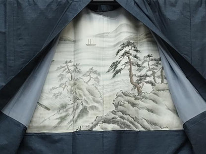平和屋着物●男性　本場大島紬　アンサンブル　100亀甲　総詰め　正絹　逸品　CAAS9338th