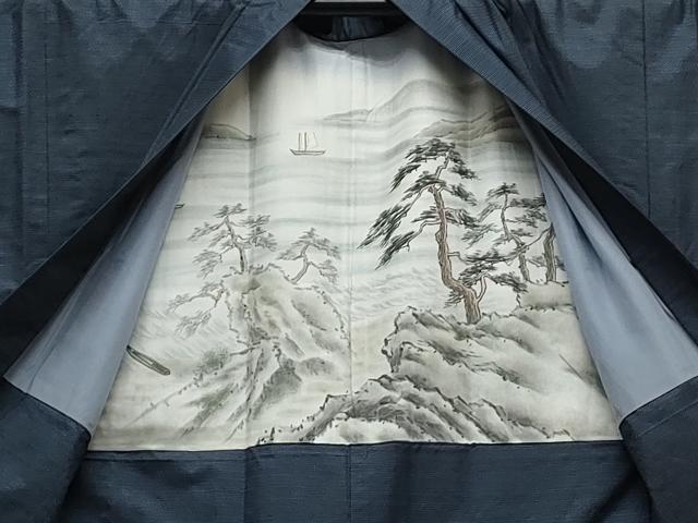 平和屋着物●男性　本場大島紬　アンサンブル　100亀甲　総詰め　正絹　逸品　CAAS9338th