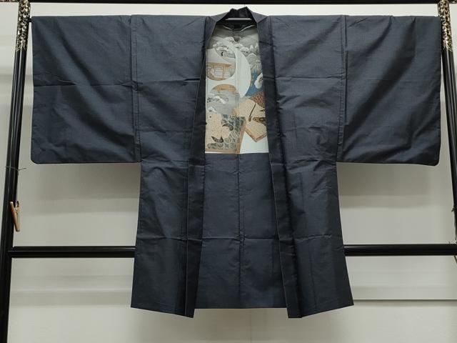 平和屋着物●男性 本場大島紬 アンサンブル 100亀甲 総詰め 正絹 逸品 CAAS9339th