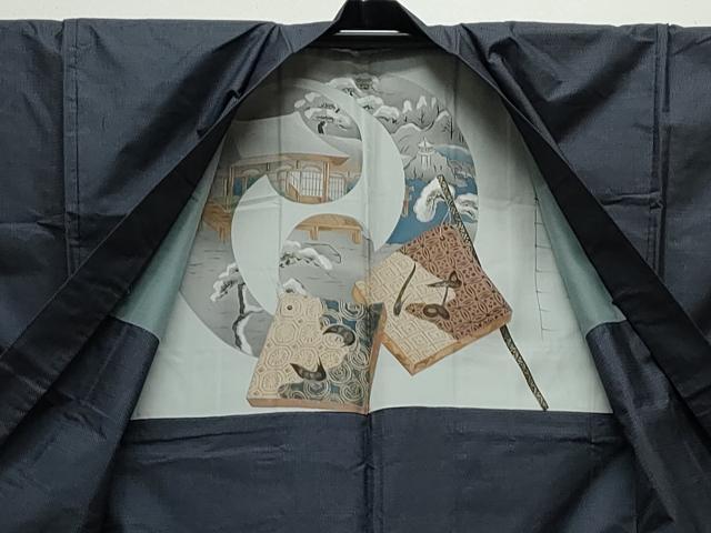 平和屋着物●男性 本場大島紬 アンサンブル 100亀甲 総詰め 正絹 逸品 CAAS9339th